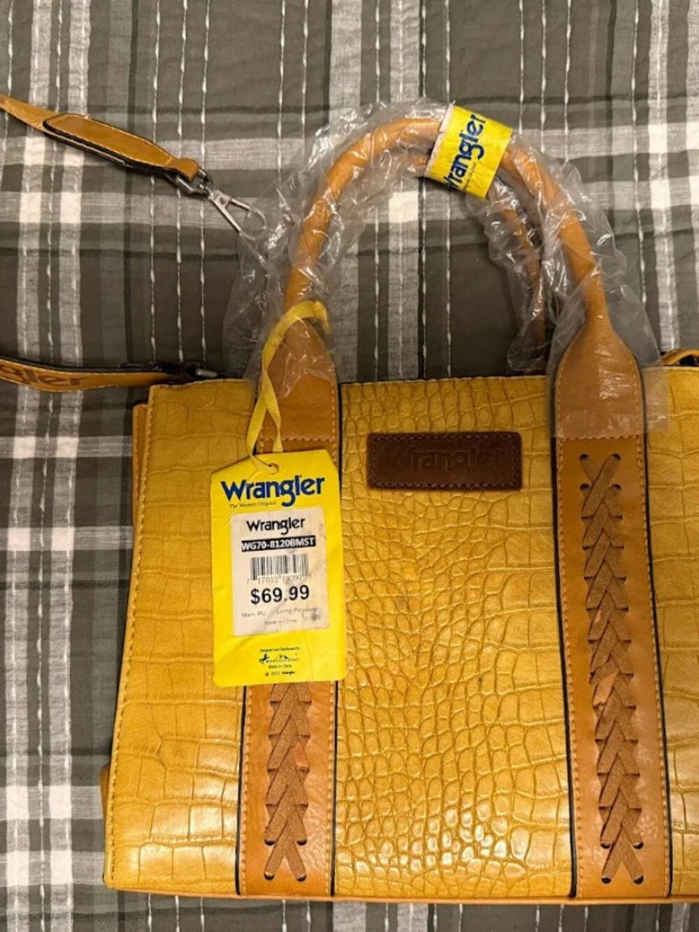 NWT Wrangler Medium Carry All Bag Crossbody Tote Mustard